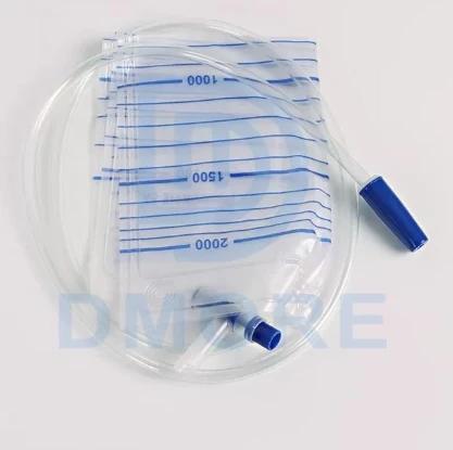 Steriilne ökonoomne 2000 ml PVC ristklapiga tõmbekott